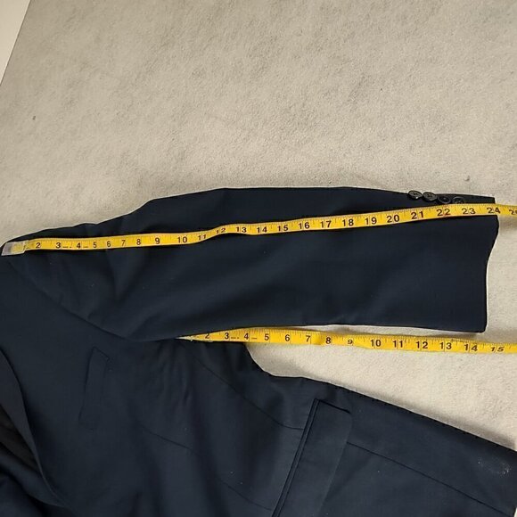 Calvin Klein Men's Navy Blue Multi Pocket Button Up Blazer Jacket Size 44R - Picture 9 of 13